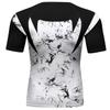 Red Plume Mens 3D Digital Printing Short Sleeve T-Shirt Outdoor Running Yoga Fitness Tight Shirt for Men(FF,L) view 3