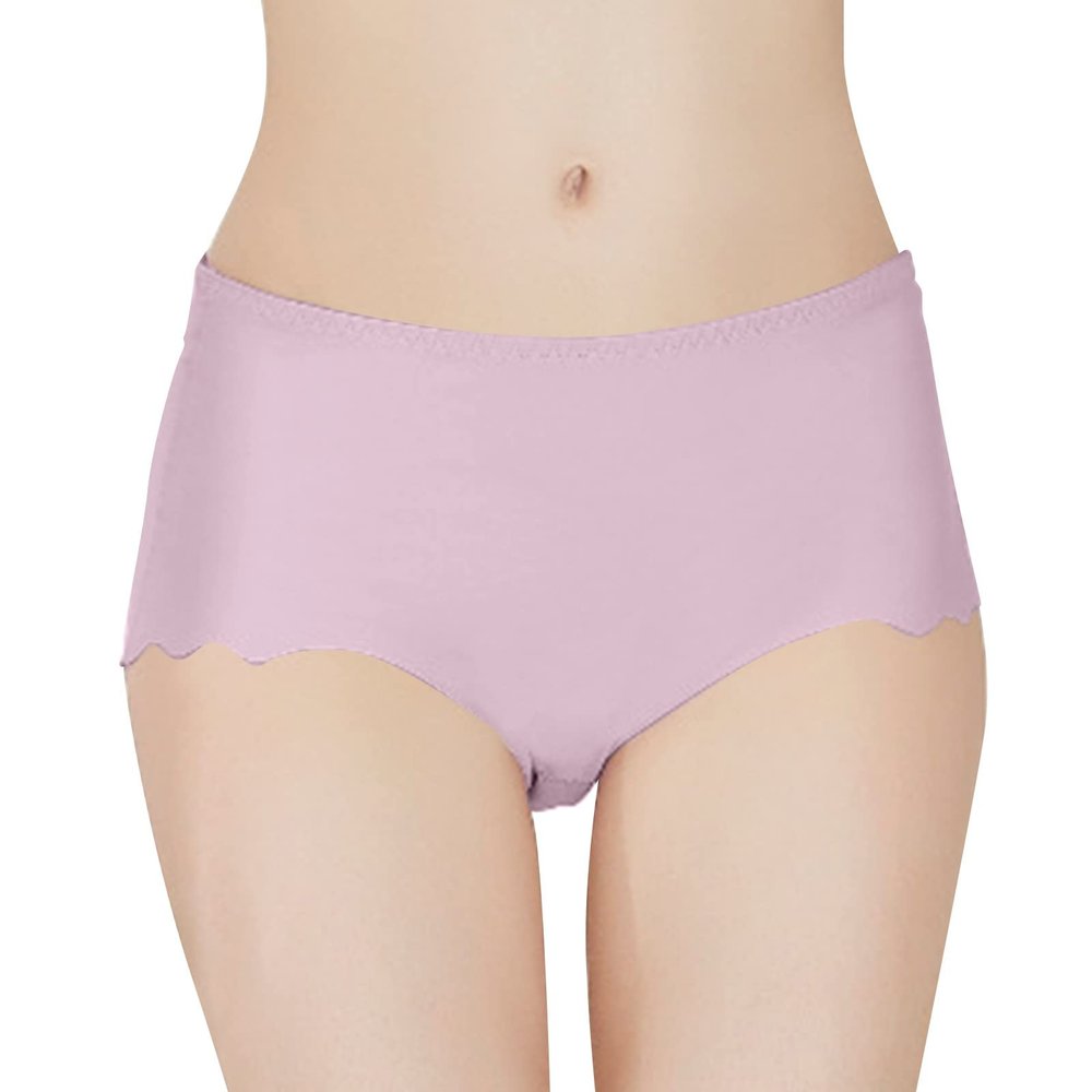 Ladies Ice Silk Comfort Underwear Ice Silk Plus Size Panties Underwear for Women Bikini Pack Cotton Pink