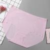 Ladies Ice Silk Comfort Underwear Ice Silk Plus Size Panties Underwear for Women Bikini Pack Cotton Pink view 3