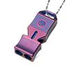 TACRAY Titanium Emergency Survival Whistle  Square Dual-Tube Design, Ultra-Loud 120+dB, Waterproof & Durable, EDC Safety Whistle for Camping, Hiking, Outdoor & Rescue (Purple) view 1