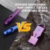TACRAY Titanium Emergency Survival Whistle  Square Dual-Tube Design, Ultra-Loud 120+dB, Waterproof & Durable, EDC Safety Whistle for Camping, Hiking, Outdoor & Rescue (Purple) view 3