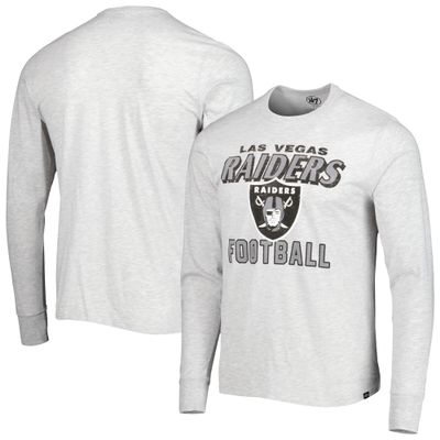 47 Men's Heathered Gray Las Vegas Raiders Dozer Franklin Long Sleeve T-Shirt