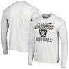 47 Men's Heathered Gray Las Vegas Raiders Dozer Franklin Long Sleeve T-Shirt view 1