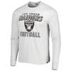 47 Men's Heathered Gray Las Vegas Raiders Dozer Franklin Long Sleeve T-Shirt view 2