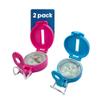 2-Pack Lensatic Compasses Hiking Backpacking Orienteering Compass Navigation - Boy Scout Compass for Kids | Professional Field Compasses for Map Reading - Best Survival Gifts
