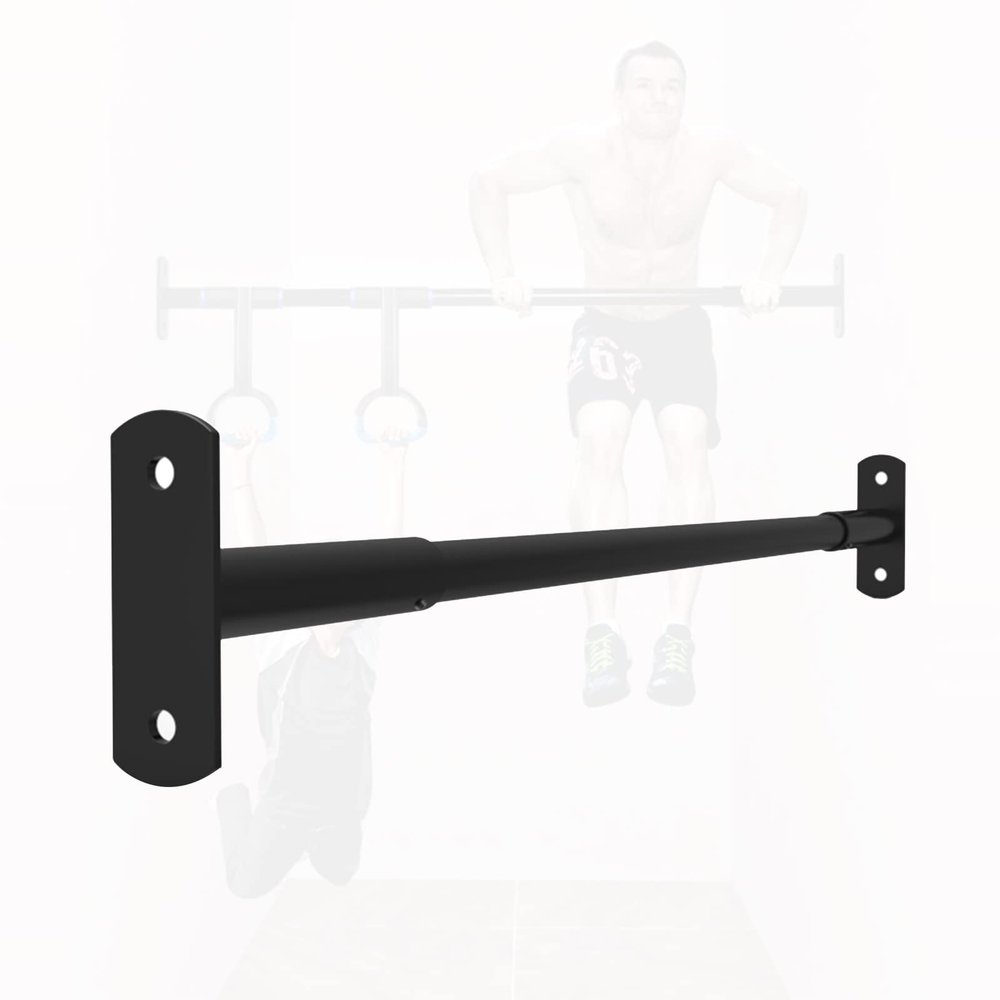 AHDFY Adjustable Chin Up Bar Doorway Wall Mounted Pull Up Bar, Heavy Duty Steel Indoor Pull Up Bar Strength Training Equipment for Home Gym Exercise Fitness, Max Load-Bearing 660lbs,31.5/39.3inch