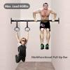 AHDFY Adjustable Chin Up Bar Doorway Wall Mounted Pull Up Bar, Heavy Duty Steel Indoor Pull Up Bar Strength Training Equipment for Home Gym Exercise Fitness, Max Load-Bearing 660lbs,31.5/39.3inch view 2
