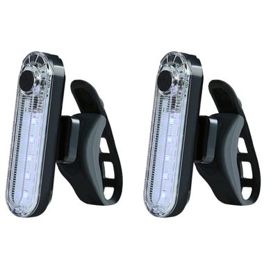 2pcs Rear Cycling Light Rechargeable Safety Warning Night Riding Compact Waterproof