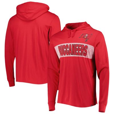 47 Men's Red Tampa Bay Buccaneers Field Franklin Hooded Long Sleeve T-Shirt