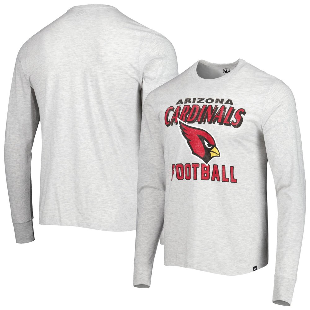47 Men's Heathered Gray Arizona Cardinals Dozer Franklin Long Sleeve T-Shirt