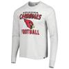 47 Men's Heathered Gray Arizona Cardinals Dozer Franklin Long Sleeve T-Shirt view 2