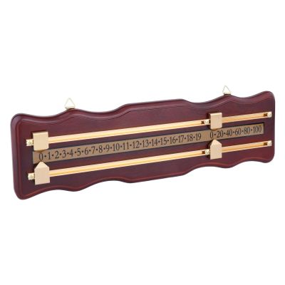 Colaxi Wood Billiard Score Board Counters Club Accessories Billiard Score Keeper, Shuffleboard Scoreboard Snooker Scoreboard for 2 Player, Foosball, Wine Red