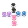Balala 2g 6mm 8pcs Clear Pink Purple Blue Black Acrylic Glitter Double Flare Saddle Ear Gauges Plugs Expander view 1