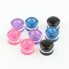 Balala 2g 6mm 8pcs Clear Pink Purple Blue Black Acrylic Glitter Double Flare Saddle Ear Gauges Plugs Expander view 2