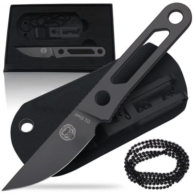 Holtzman's Gorilla Survival Scalpel Fixed Blade Utility Knife with D2 Sheath and Belt Clip (Grey) - Ideal for EDC and Outdoor Activities