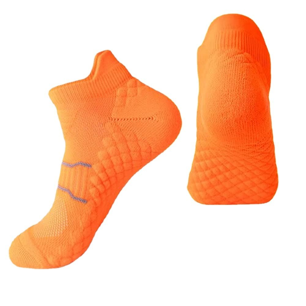 Drincoshow Towel Bottom Socks Couple Professional Socks for Running Sport Socks Athletic Socks (M(34-39),Orange)