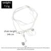 Aneneiceera Vintage Long Vagan Suede Necklace White Boho Leather Wrap Choker Necklace Leather Disc Coin Necklace Sweater Chain Jewelry for Women view 4