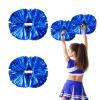 heyesaki Pom Poms Cheerleading2 Pack Cheer Pom Poms with Baton Handle,13.8 inches Metallic Foil Rainbow Film Cheerleading pom poms for Kids Adult Cheer Team SpiritBlue view 1