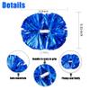 heyesaki Pom Poms Cheerleading2 Pack Cheer Pom Poms with Baton Handle,13.8 inches Metallic Foil Rainbow Film Cheerleading pom poms for Kids Adult Cheer Team SpiritBlue view 2