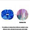heyesaki Pom Poms Cheerleading2 Pack Cheer Pom Poms with Baton Handle,13.8 inches Metallic Foil Rainbow Film Cheerleading pom poms for Kids Adult Cheer Team SpiritBlue view 3