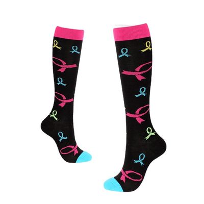 Drincoshow Sports Compression Socks Athletic Socks Stretch Socks Stockings Compression Stockings (L/XL,Bow)