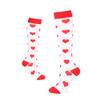 Drincoshow Sports Compression Socks Athletic Socks Stretch Socks Stockings Compression Stockings (L/XL,Red heart in the white background) view 1