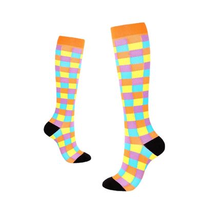 Drincoshow Sports Compression Socks Athletic Socks Stretch Socks Stockings Compression Stockings (S/M,Puzzle D)