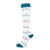 Drincoshow Compression Socks Outdoor Sports Socks High Tube Trendy Socks Running Socks Compression Stockings Calf Socks (L/XL,White ECG) view 1