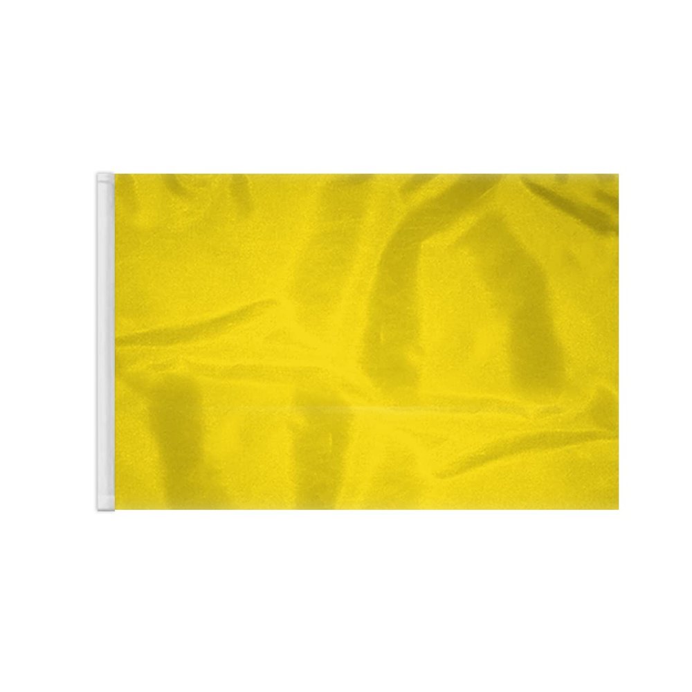 AGAS Yellow Golf Flags Mini with Tube Insert 14x20 inch- Heavy Duty 200D Nylon - 14 inch long x 7/8 inch dia Rotating No Furl Pvc Tube - Double Sewn Edges - Waterproof Putting Green Flags Mini Pin Flags For Yard - Golf Flag for Driving Range Backyard