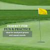 AGAS Yellow Golf Flags Mini with Tube Insert 14x20 inch- Heavy Duty 200D Nylon - 14 inch long x 7/8 inch dia Rotating No Furl Pvc Tube - Double Sewn Edges - Waterproof Putting Green Flags Mini Pin Flags For Yard - Golf Flag for Driving Range Backyard view 2