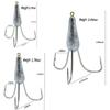 4 Pack Treble Fishing Hooks Weighted Treble Hooks Snagging Weighted Treble Bunker Snag Hooks3 Sizes (75g/2.64oz) view 2