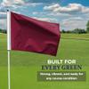 AGAS Maroon Golf Flags Mini with Tube Insert 14x20 inch- Heavy Duty 200D Nylon - 14 inch long x 7/8 inch dia Rotating No Furl Pvc Tube - Double Sewn Edges - Waterproof Putting Green Flags Mini Pin Flags For Yard - Golf Flag for Driving Range Backyard view 4