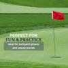 AGAS Red Golf Flags Mini with Tube Insert 14x20 inch- Heavy Duty 200D Nylon - 14 inch long x 7/8 inch dia Rotating No Furl Pvc Tube - Double Sewn Edges - Waterproof Putting Green Flags Mini Pin Flags For Yard - Golf Flag for Driving Range Backyard view 2