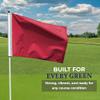 AGAS Red Golf Flags Mini with Tube Insert 14x20 inch- Heavy Duty 200D Nylon - 14 inch long x 7/8 inch dia Rotating No Furl Pvc Tube - Double Sewn Edges - Waterproof Putting Green Flags Mini Pin Flags For Yard - Golf Flag for Driving Range Backyard view 4