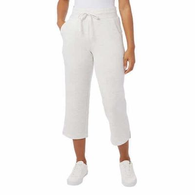 32 Degrees Cool Ladies' Pull-on Capri Heather White