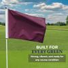 AGAS Plum Golf Flags Mini with Tube Insert 14x20 inch- Heavy Duty 200D Nylon - 14 inch long x 7/8 inch dia Rotating No Furl Pvc Tube - Double Sewn Edges - Waterproof Putting Green Flags Mini Pin Flags For Yard - Golf Flag for Driving Range Backyard view 4
