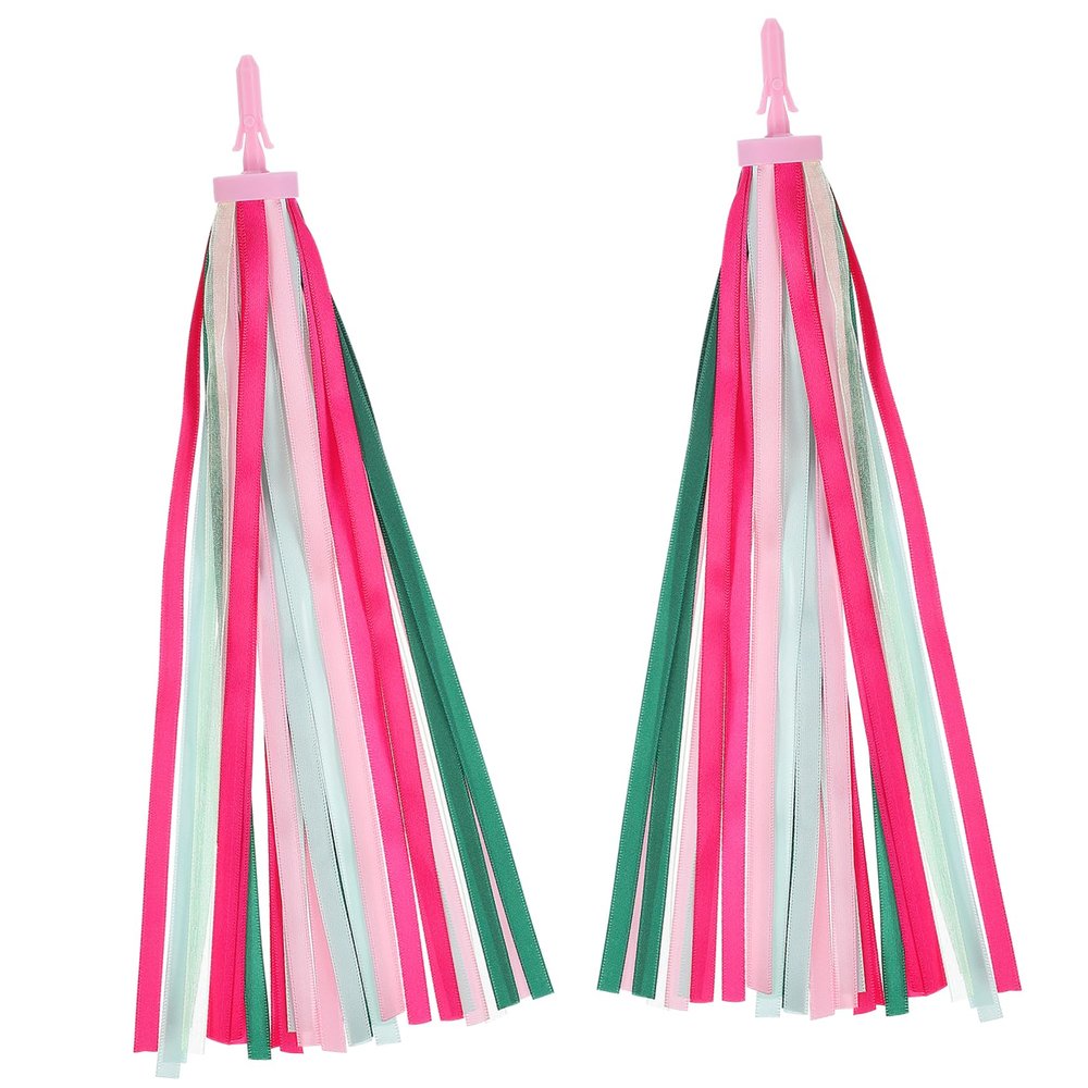 BESPORTBLE Bike Accessories Bike Streamer Handlebar Streamer 1Pair (Pink)