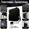 AMERICANPHOENIX 45L Elite Tactical Backpack | 3X Stronger Work & Military Backpack | Water Resistant and Heavy Duty | 3 Day MOLLE Bug Out Bag (Carbon Black) view 4