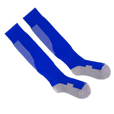 BAN.P Football Sport Over Knee Socks Extended Stockings Athlete Socks Long Sleeve Socks Men Sweat-Absorb Stockings (Color : Royal Blue with Red, Size : 1)