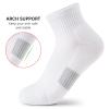 Gonii Ankle Socks Womens Athletic Thick Cushioned Running Hiking Crew Socks 5-Pairs (White) view 2