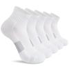Gonii Ankle Socks Womens Athletic Thick Cushioned Running Hiking Crew Socks 5-Pairs (White) view 1