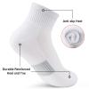 Gonii Ankle Socks Womens Athletic Thick Cushioned Running Hiking Crew Socks 5-Pairs (White) view 4