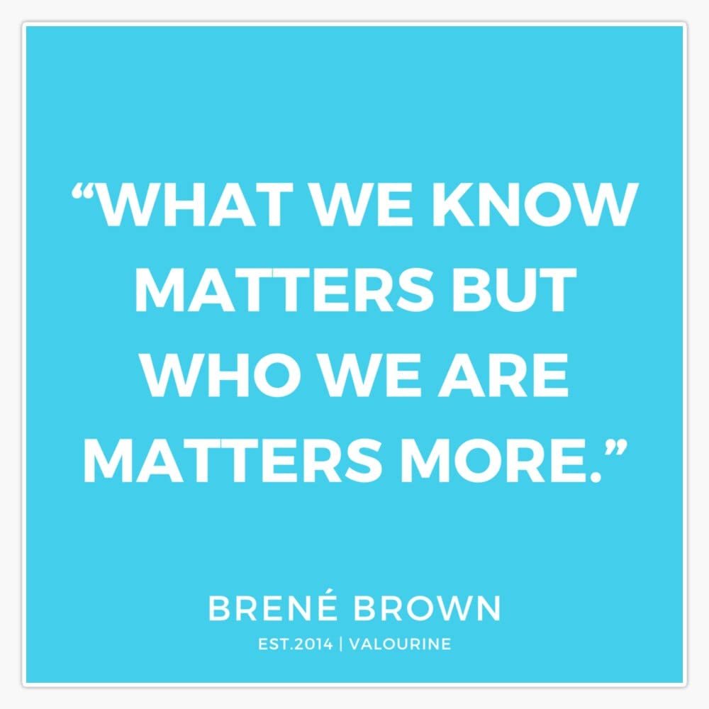 1 | 191109 | Brene Brown Quotes| Blue | Sticker Bumper Sticker Vinyl Decal 5"