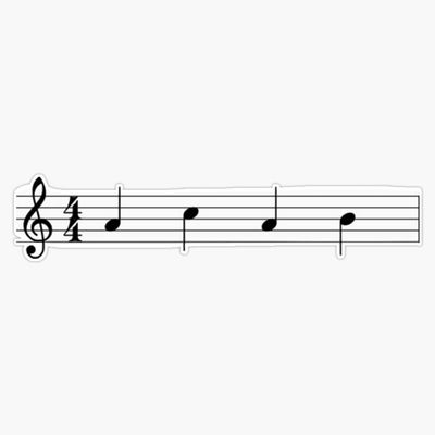 ACAB Music Notes Sticker Bumper Sticker Vinyl Decal 5"