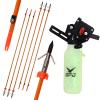 Archery Bow Fishing Reel Kit Bowfishing Reel with Bowfishing Arrows Set Fiberglass Fishing Arrows Bowfishing Tool Accessories (Orange) view 1