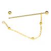 3pcs Head Chain Tie Decor Shirts Clip with Collar: Men Golden Bar Balls Cravat Round Ball Wedding Collar Clips Pin Brooch Necktie Business Brass Neckties for Shirt view 4