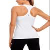 CRZ YOGA Women's Butterluxe Yoga Workout Tank Tops Racerback Sleeveless Camisole Athletic Gym Shirts White Medium view 1