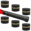 Vailldge Tennis Racket Grip Tape - Pattern Dots Grip Tape Absorbs Sweat Tennis Grip Anti Slip Overgrip for Tennis Racquet Squash Racket Badminton Baseball Bat Pingpong Paddle (Black 6pack) view 1
