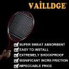 Vailldge Tennis Racket Grip Tape - Pattern Dots Grip Tape Absorbs Sweat Tennis Grip Anti Slip Overgrip for Tennis Racquet Squash Racket Badminton Baseball Bat Pingpong Paddle (Black 6pack) view 3