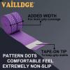 Vailldge Tennis Racket Grip Tape - Pattern Dots Grip Tape Absorbs Sweat Tennis Grip Anti Slip Overgrip for Tennis Racquet Squash Racket Badminton Baseball Bat Pingpong Paddle(6 Pack Purple view 2